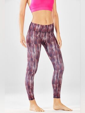 FABLETICS Pink Multi Aztec Print High Rise Active Workout Yoga Leggings Size M